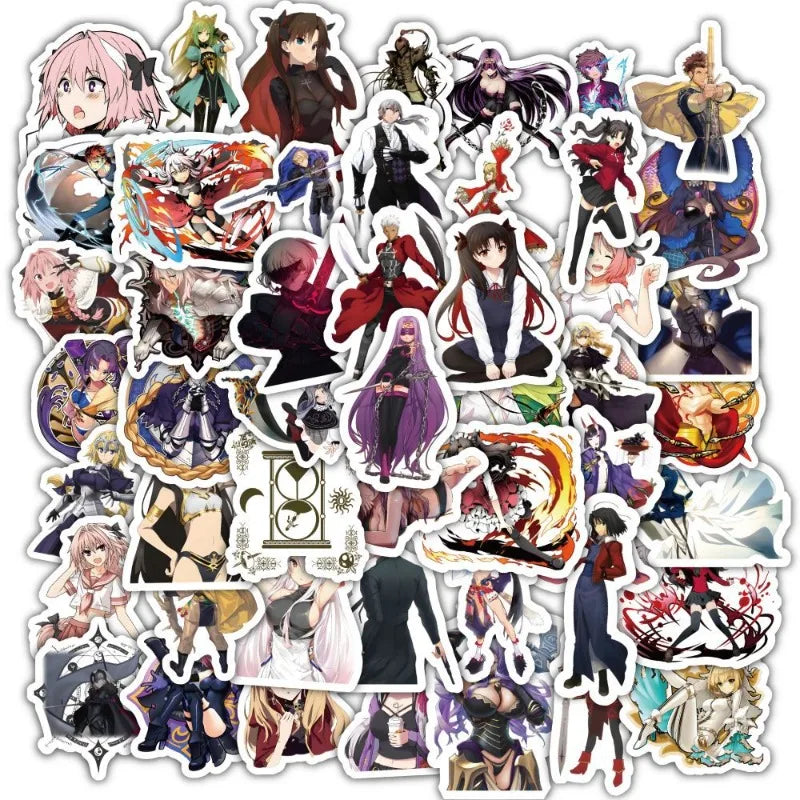 60pcs Fate/Grand Order Stickers for Laptop, Phone, Car, Cup, Suitcase, Stationery, Refrigerator