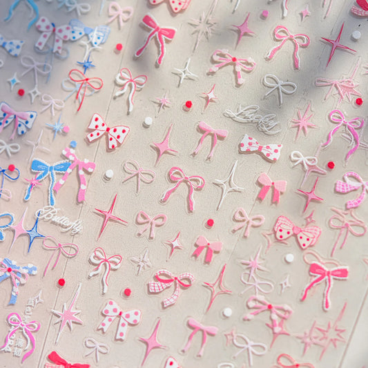 3D Leopard Star Nail Art Stickers Decals