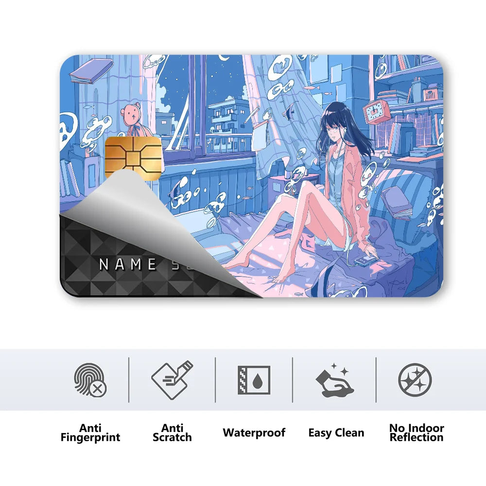 Japan Train Anime Sticker for Credit/Debit Card Cover