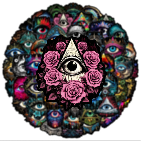 10/30/50PCS Black Evil Eye Stickers for Phone Laptop Luggage Skateboard