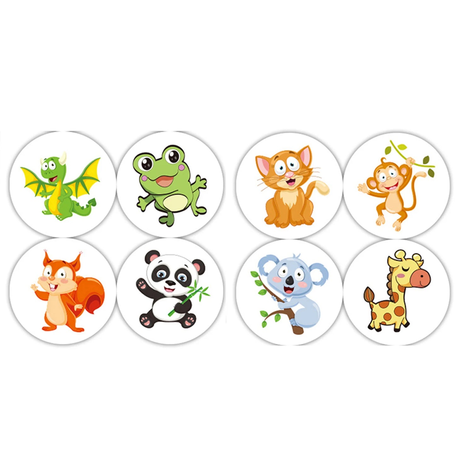 100-500pcs Animal Stickers Cartoon Animal Stickers Children Kindergarten Reward Stickers DIY Gift Sealing Stickers Stationery