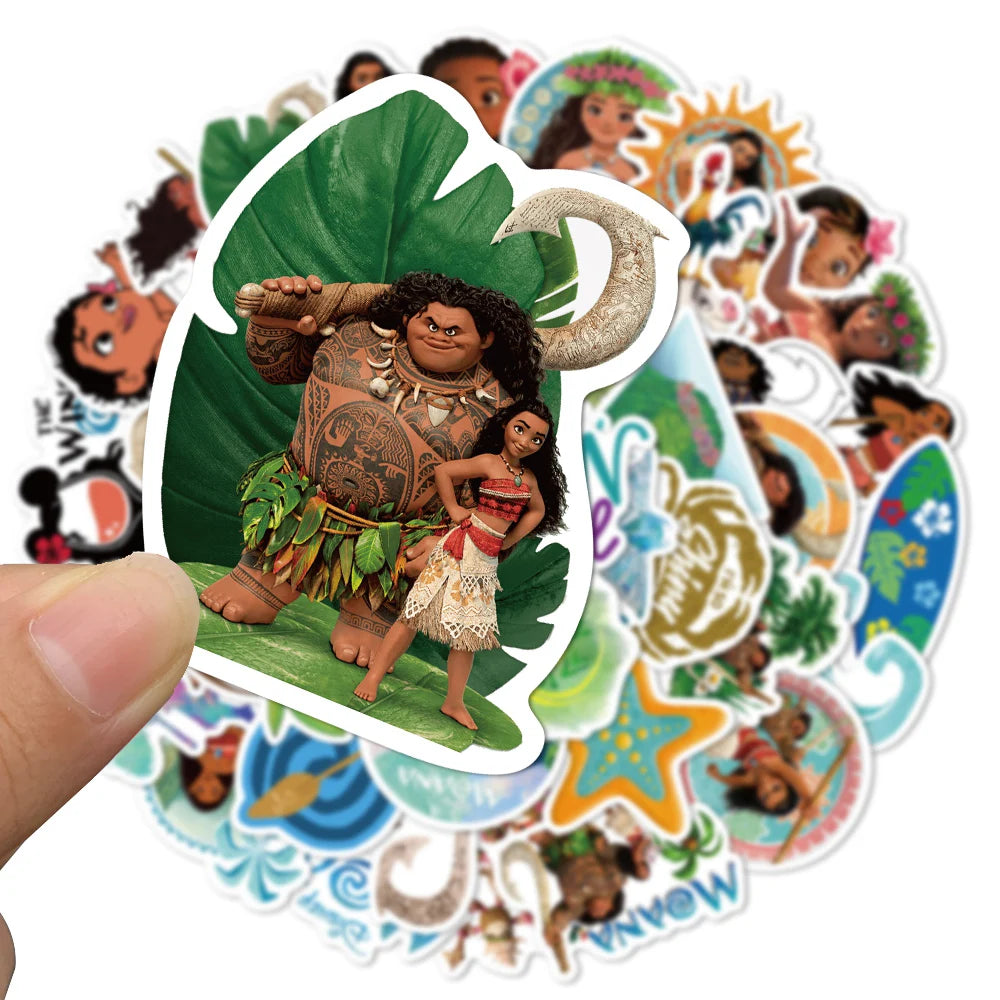 10/30/50pcs Disney Movie Moana Cartoon Stickers Decals DIY Laptop Skateboard Phone Suitcase Guitar Bike Car Graffiti Sticker Toy