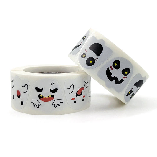 500 Halloween Ghost Stickers for Gift Bags & DIY Decor