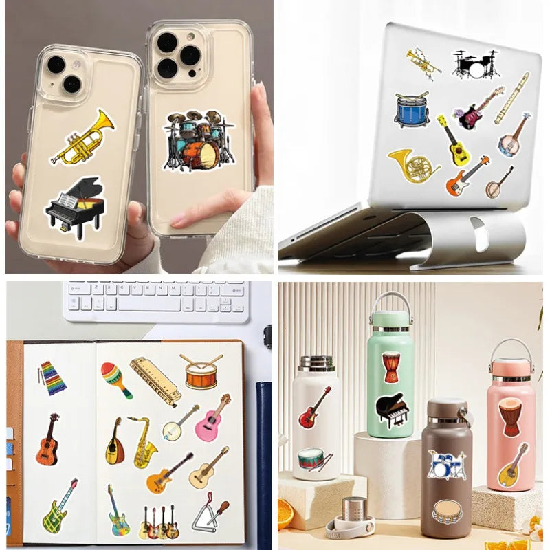 Cartoon Musical Instruments Sticker Packs