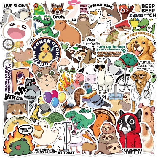 Animal Stickers Pack: Colorful PVC for Kids DIY & Scrapbooking
