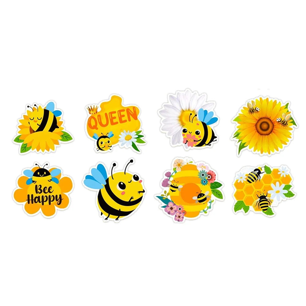 100-500pcs Cartoon Bee Stickers Cartoon Animal Reward Stickers Children DIY Handmade Gift Decoration Label Stationery Sticker