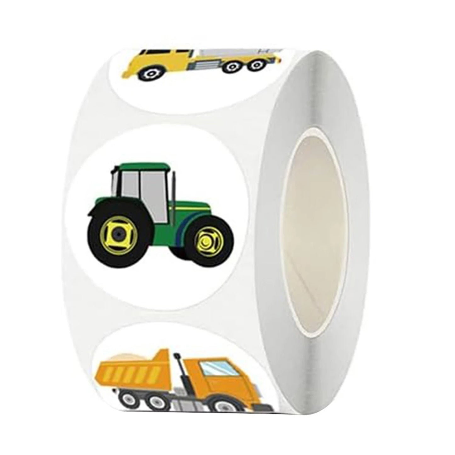 100-500pcs Reward Construction Vehicle Stickers School Students Child Teacher Cartoon Cute Encouraging Sticker Stationery