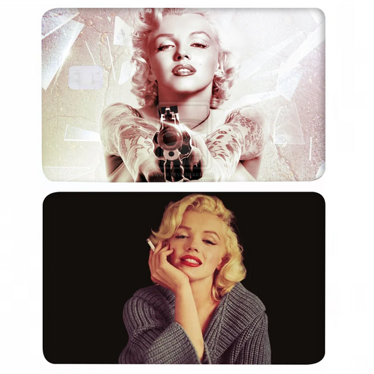 Marilyn Monroe Cat Anime Sticker Case for Credit Card