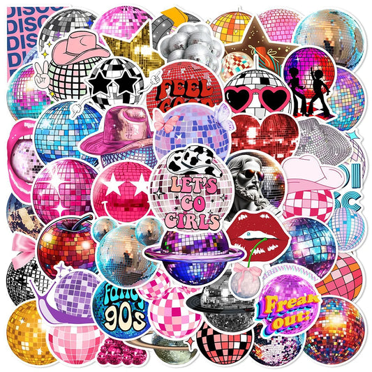 Disco Ball Stickers Decals PVC Waterproof Skateboard Phone Fridge Helmet Car Graffiti
