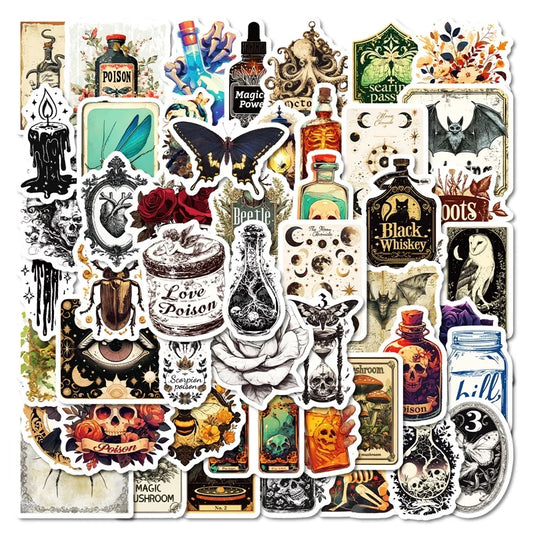 Vintage Animal Stickers Set - DIY Scrapbooking Supplies