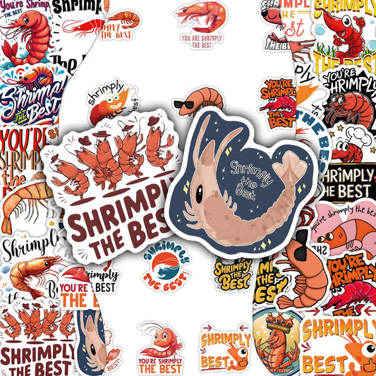 Lobster Cartoon Stickers Pack: Laptop, Phone, Car, Bike