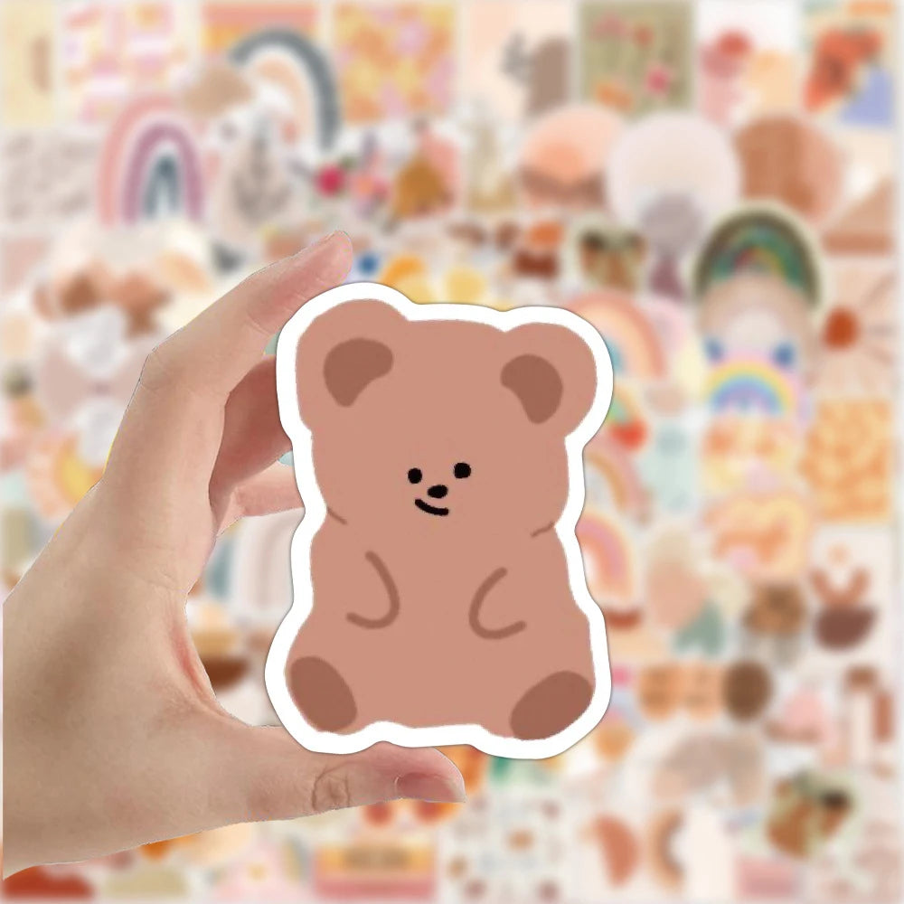 10/30/50/100PCS Cute Fahion Art Pop Style Bohemian Aesthetic Stickers Scrapbook Phone Laptop Car Graffiti Sticker for Girls Kids