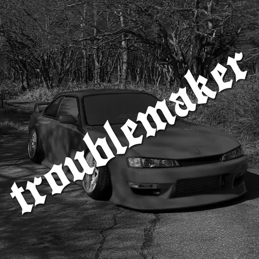 Troublemaker Windshield Banner Decal for Cars & Trucks