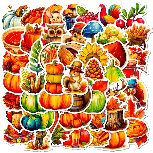 Squirrel Animal Stickers Pack - Vintage Plant Decals for Laptop, Phone, Notebook, Suitcase