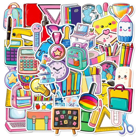 50pcs Cartoon Graffiti Stickers for Helmet, Desktop, Wall Decoration, DIY