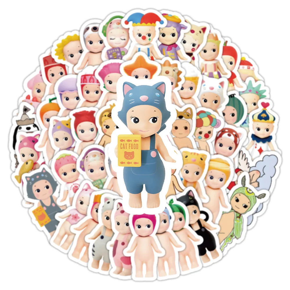 10/30/50/100PCS Kawaii Sunny Angel Stickers Character Goods Cartoon Decals Toys DIY Notebook Stationery Phone Bike Kids Gifts