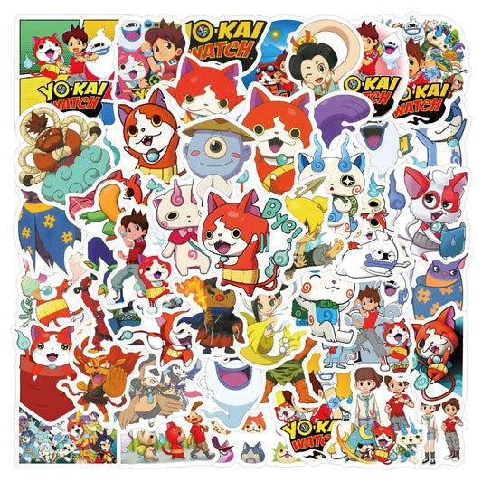 Yokai Watch Anime Stickers: 10/30/60PCS Decals Set