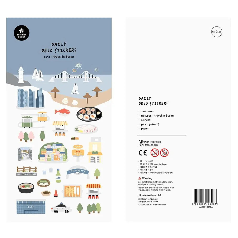 Korean Import Original Suatelier Daily Stickers Scrapbooking Diy Journal Stationery Sticker Children Decor Art Supply