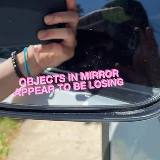 JDM Car Sticker: "Objects in Mirror" Vinyl Decal