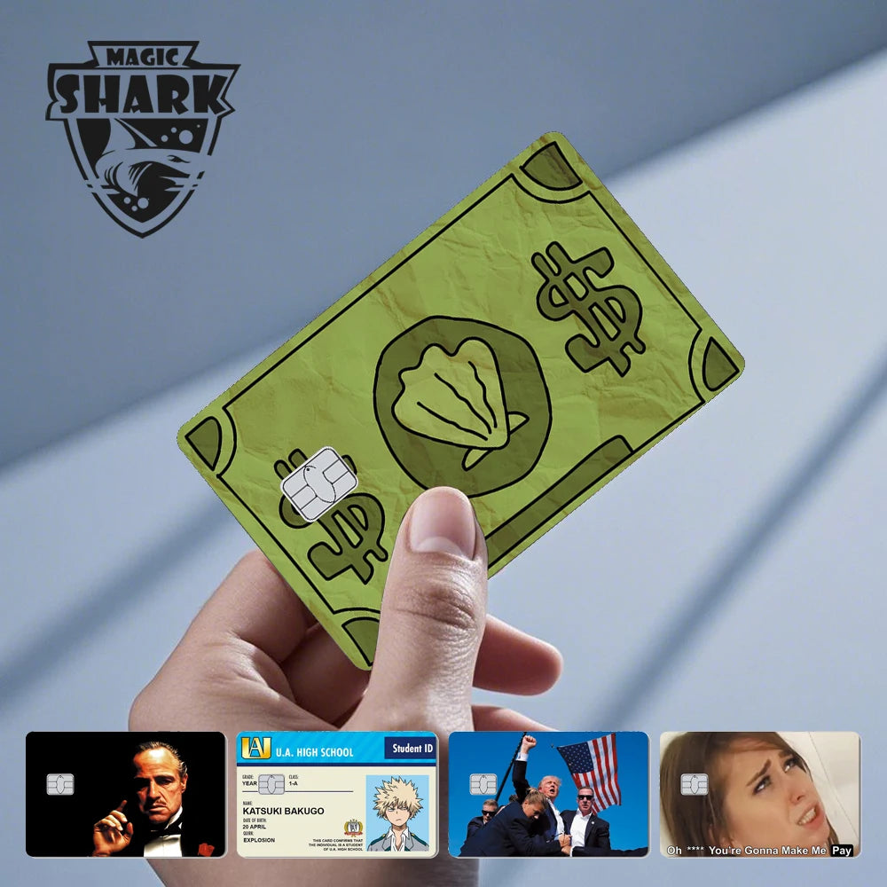 Conch Money Bow Anime Meme Credit Card Sticker Skin
