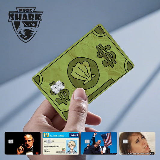 Conch Money Bow Anime Meme Credit Card Sticker Skin
