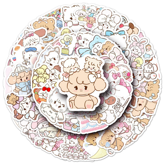 Kawaii Mikko Stickers: Cute Cartoon Decals for DIY, Scrapbook, Phone, Fridge, Suitcase, Bike, Kids Gift (10/30/50pcs)