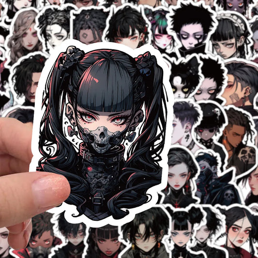 Gothic Anime Stickers: 10/30/60PCS for Phone, Laptop, Luggage, Skateboard
