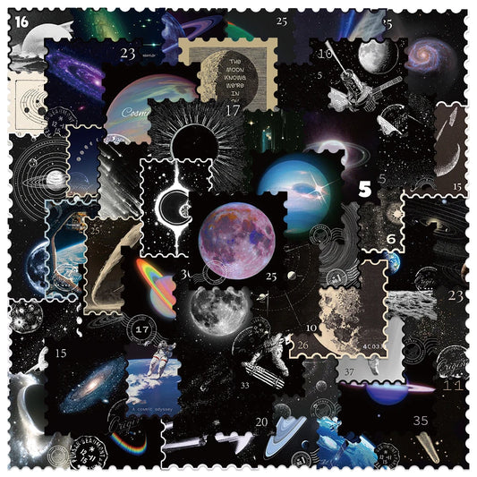 50PCS Universe Planet Stickers Aesthetic DIY Scrapbooking Supplies