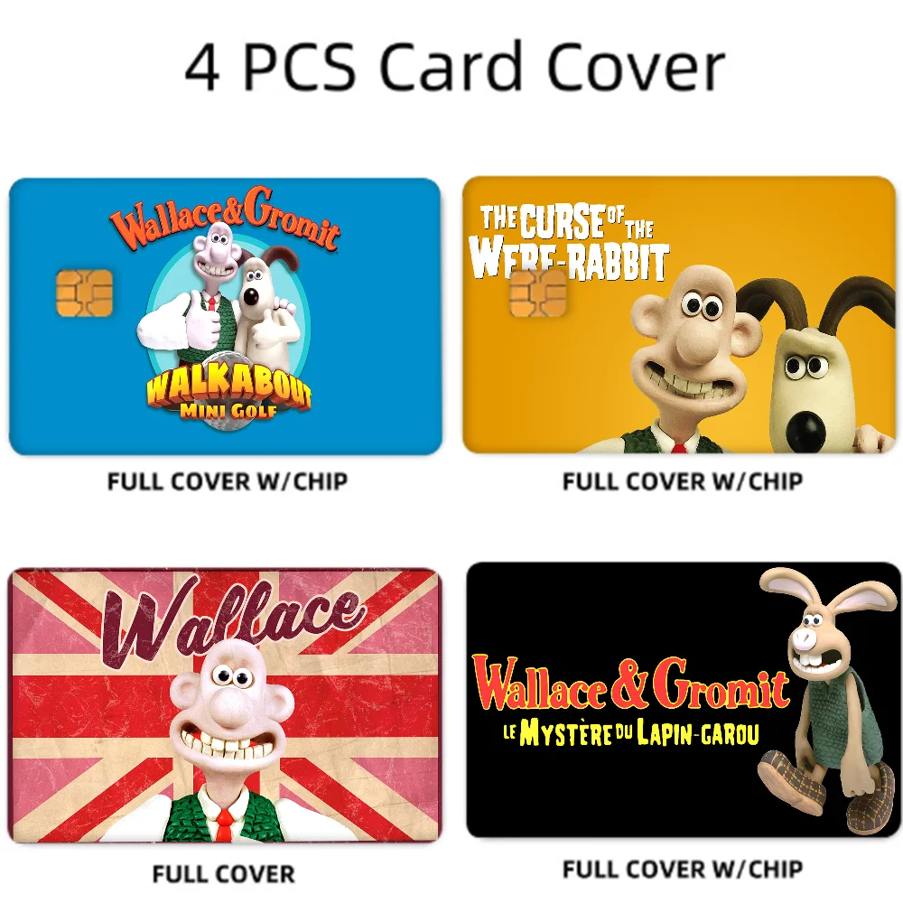 Anime Bear Card Skin Stickers Set (4 Pcs)
