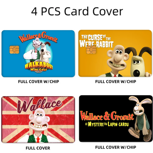 Anime Bear Card Skin Stickers Set (4 Pcs)