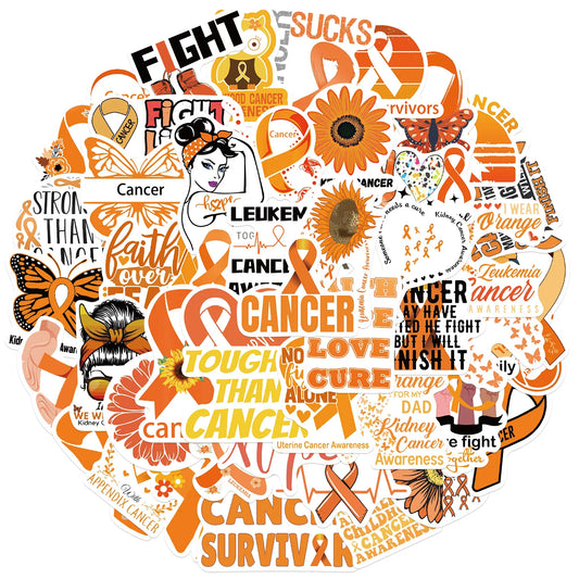 Leukemia Awareness Stickers Decals Gift DIY Notebook Fridge Suitcase Bike Laptop 10/30/50pcs
