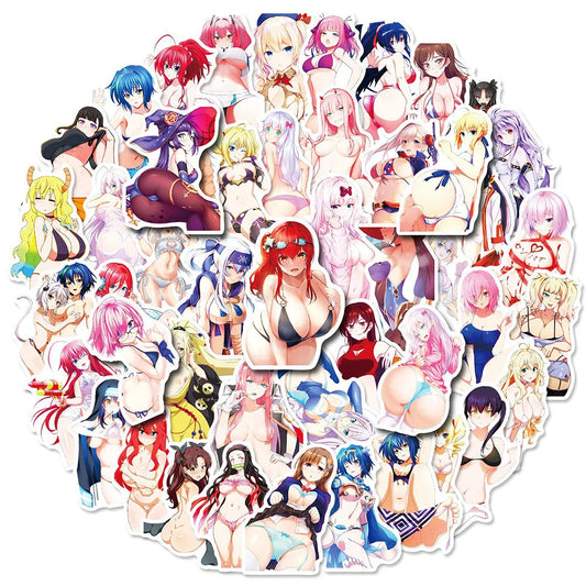 Anime Hentai Stickers Kawaii Bunny Girl Waifu Decals for Phone, Skateboard, Laptop, Bike, Guitar