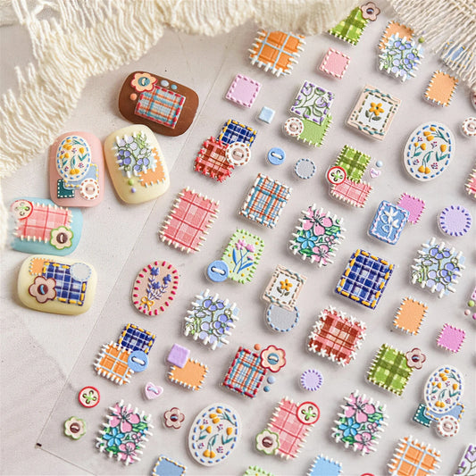 Floral Nail Art Stickers - Morning Glory Design