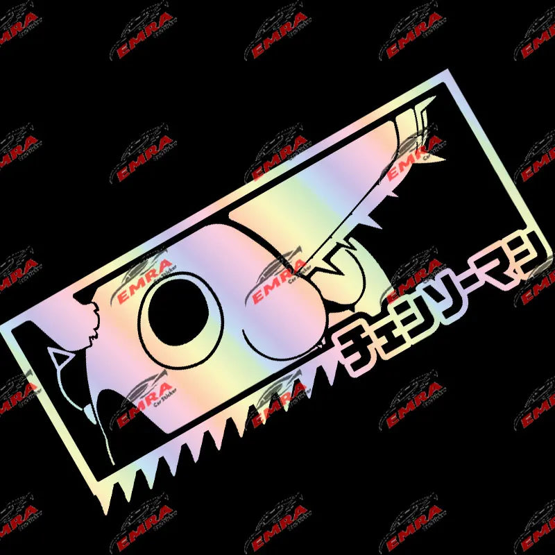 Anime Car Sticker  Exterior Accessories Bodywork Styling Decoration Automobile Parts Cute For Chainsaw Man PVC Vinyl Decal